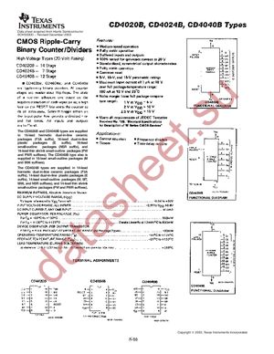 CD4024BMTG4 datasheet  